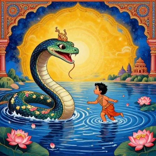 Krishna and the Serpent Kaliya