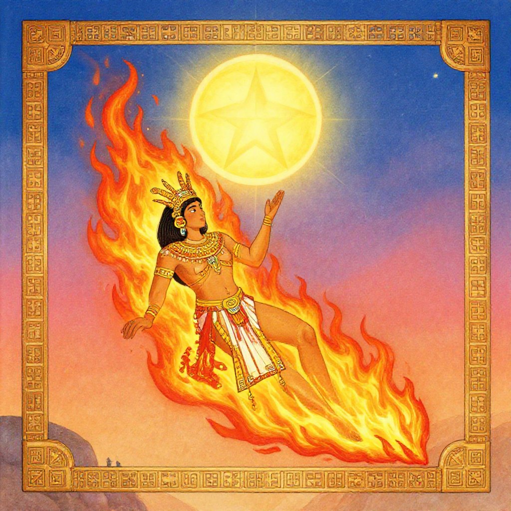 Venus burning bright in the pre-dawn sky above the Aztec horizon, the sun not yet risen, the city of Tula visible far below in the last of the night